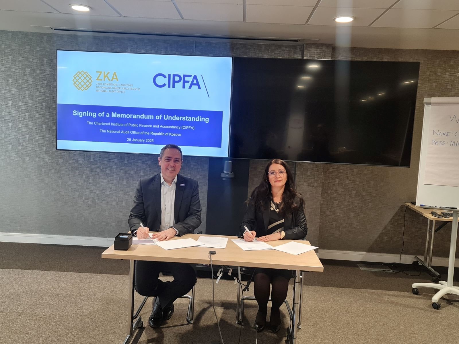 ZKA-ja nënshkruan Memorandum Mirëkuptimi me CIPFA 