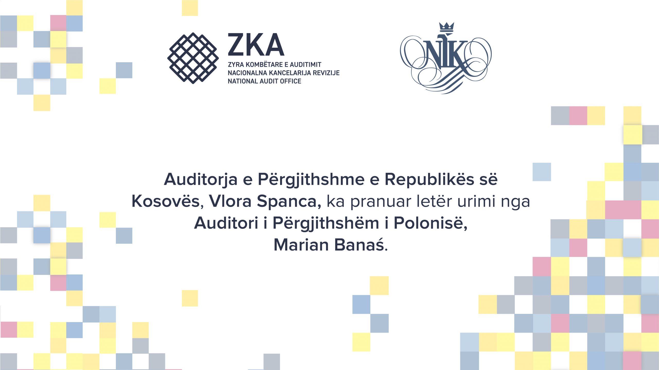 Auditori i Përgjithshëm i Polonisë Marian Banas uron Auditoren e Përgjithshme të Kosovës Vlora Spanca