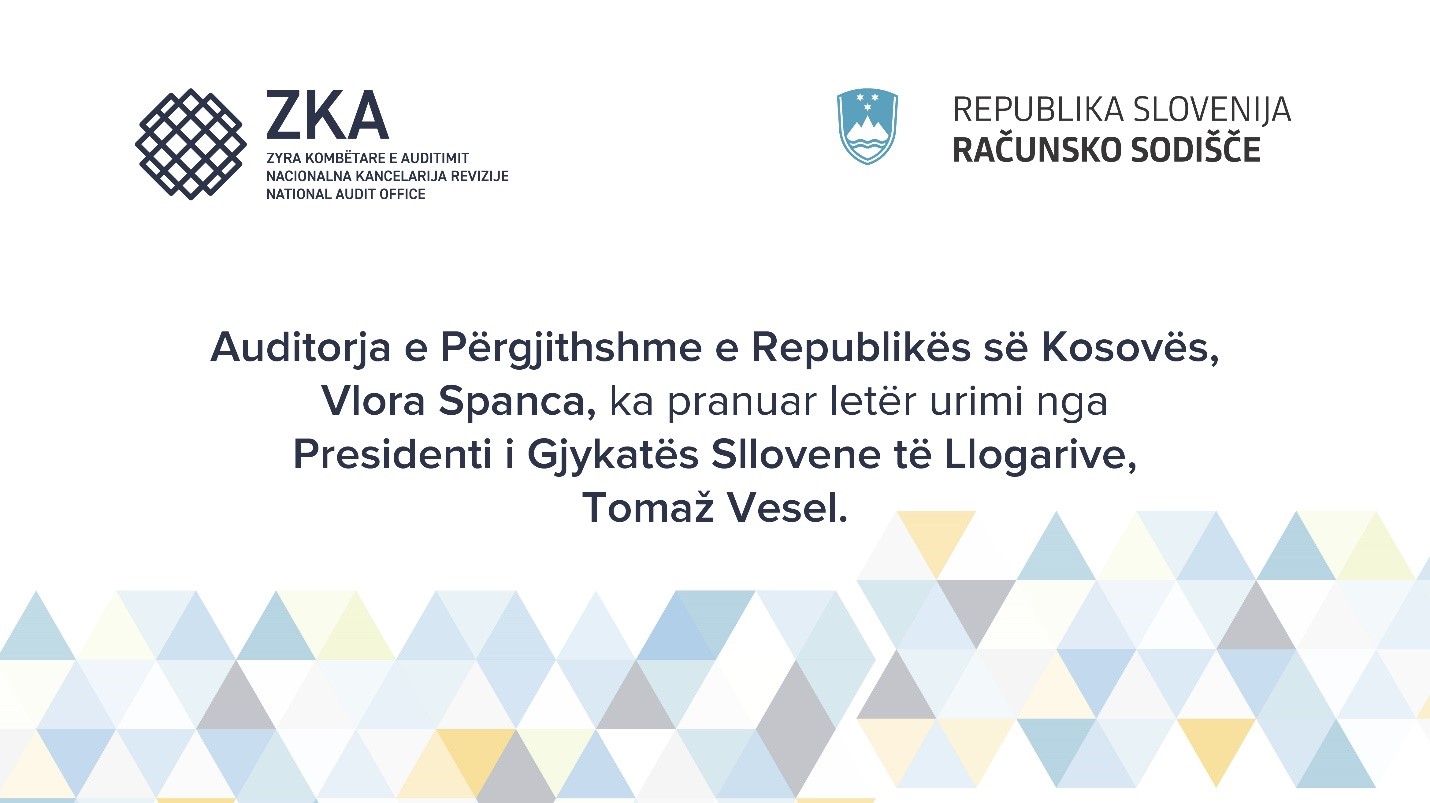 Auditorja e Përgjithshme Vlora Spanca pranon urime nga homologu slloven Tomaž Vesel