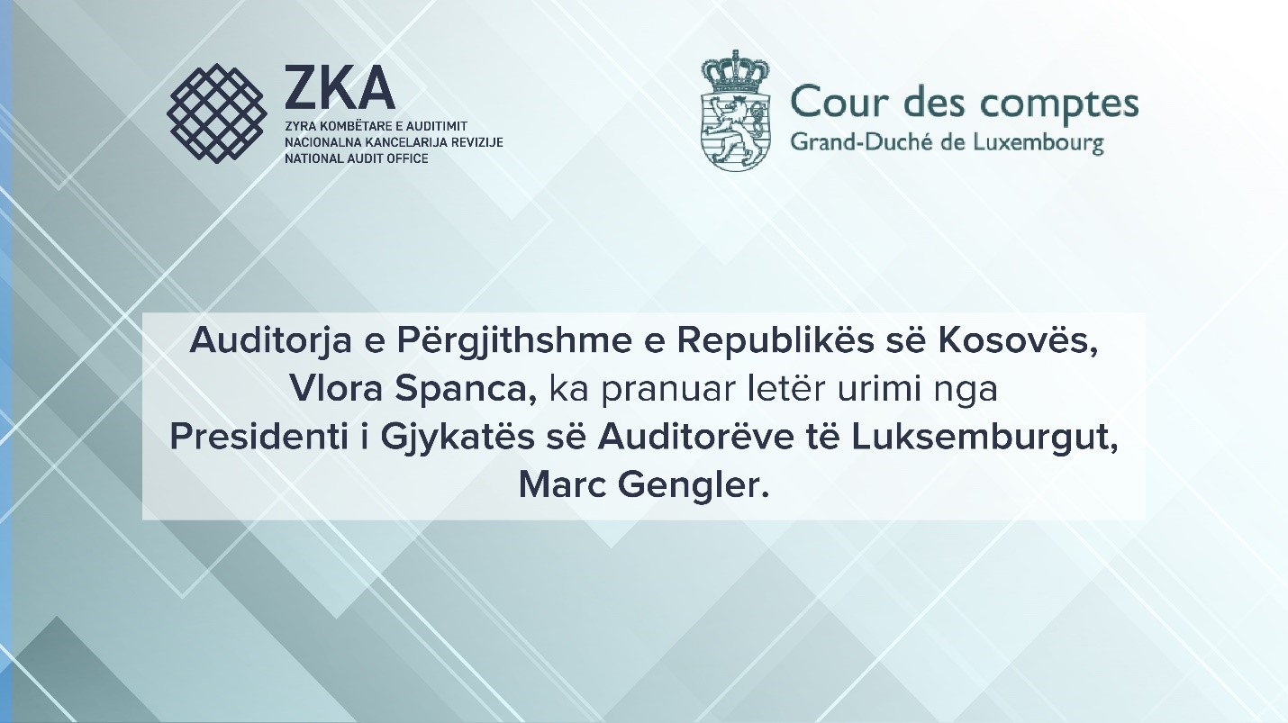 Presidenti i Gjykatës së Auditorëve të Luksemburgut uron Auditoren e Përgjithshme