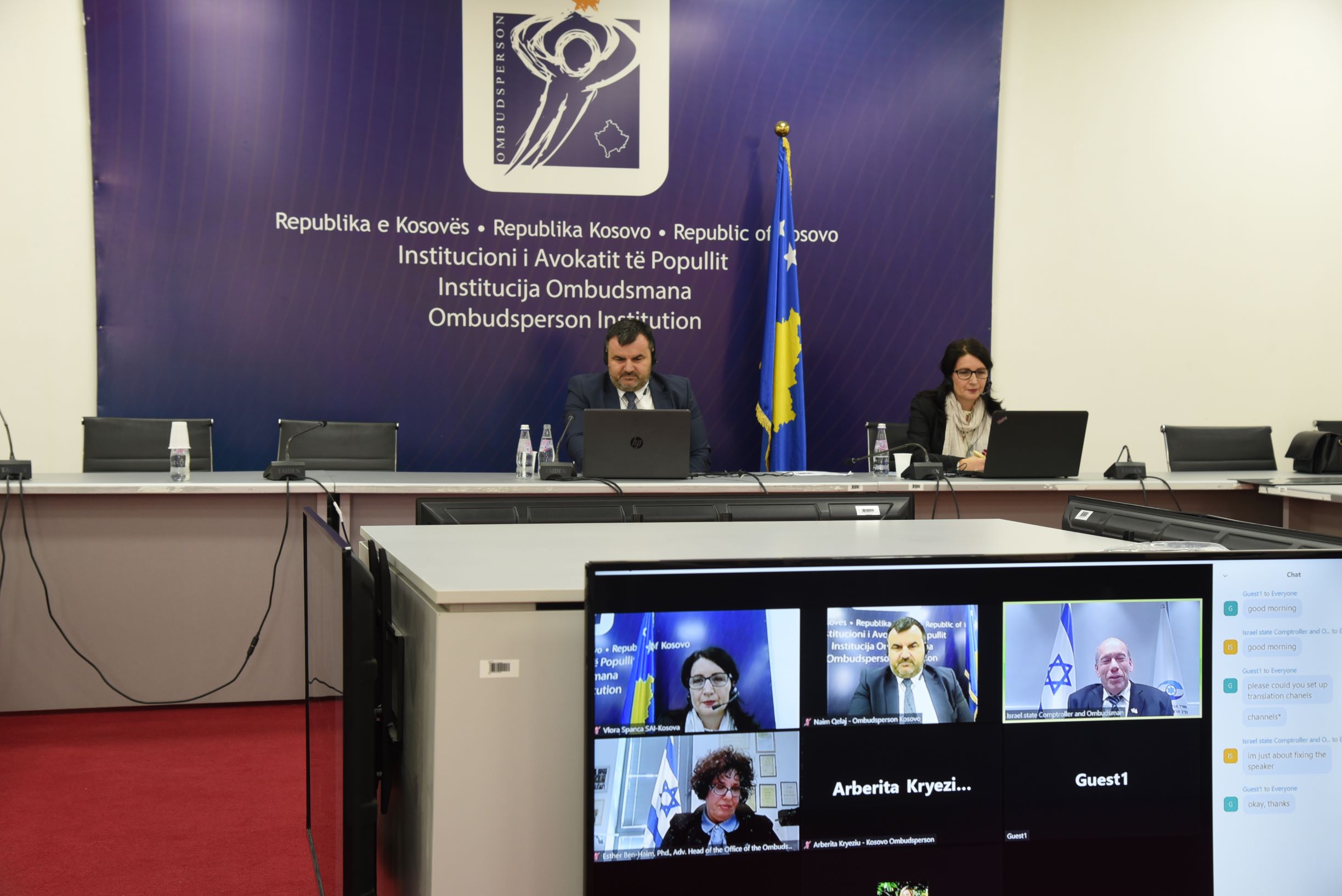 Auditorja e Përgjithshme dhe Avokati i Popullit realizuan një takim virtual me Avokatin e Popullit dhe Auditorin e Përgjithshëm të Izraelit