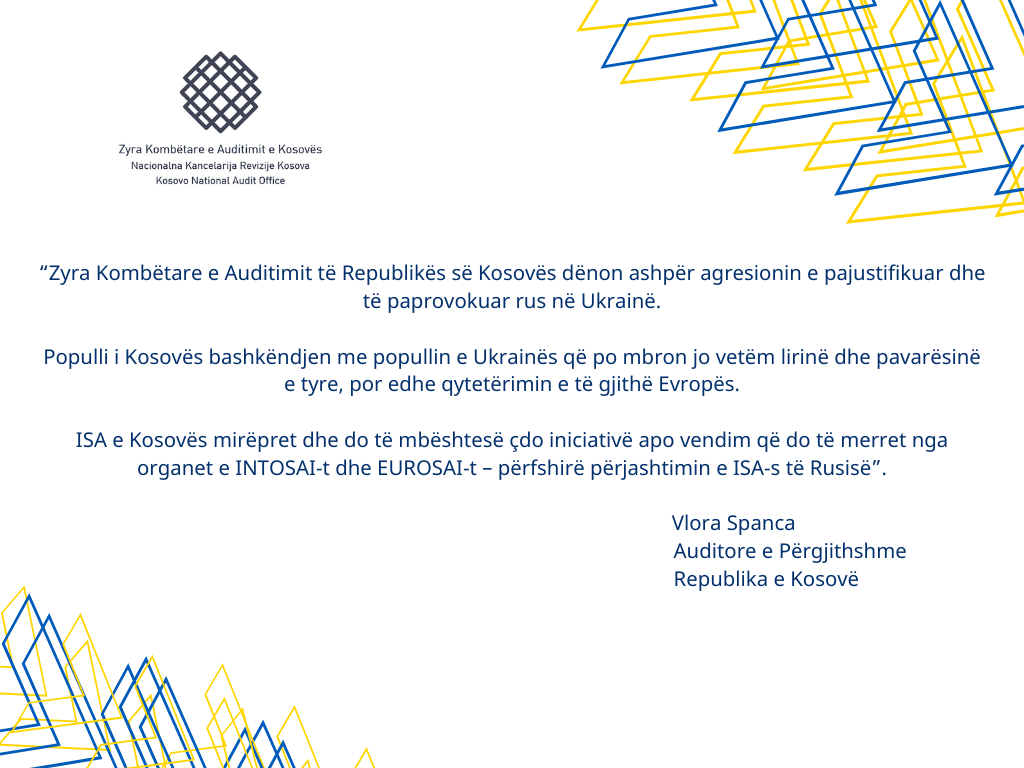 ZKA-ja mirëpret dhe do mbështesë çdo iniciativë dhe vendim për largimin e Rusisë nga EUROSAI dhe INTOSAI