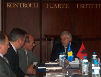 Vizitë zyrtare e delegacionit të Zyrës së Auditorit të Përgjithshëm të Kosovës pranë Kontrollit të Lartë të Shtetit në Shqipëri